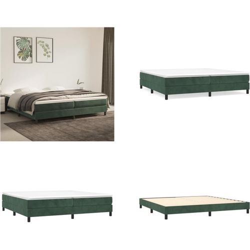 vidaXL Boxspringbett Dunkelgrün 200x200 cm Samt - Boxspringbett - Boxspringbetten - Bett - Schlafzimmermöbel