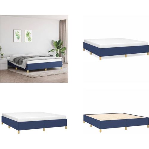 vidaXL Boxspringbett Blau 160x200 cm Stoff - Boxspringbett - Boxspringbetten - Bett - Schlafzimmermöbel