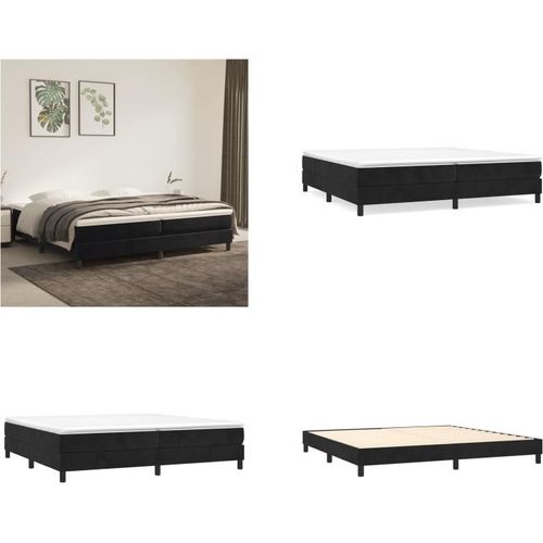 vidaXL Boxspringbett Schwarz 200x200 cm Samt - Boxspringbett - Boxspringbetten - Bett - Schlafzimmermöbel