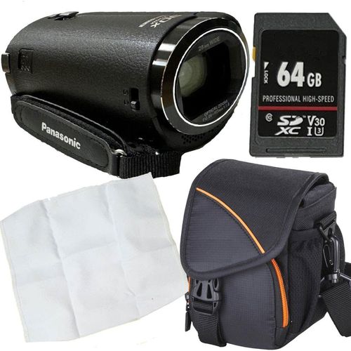Panasonic HC-V380EG-K Full HD Camcorder+Tasche+Tuch+64 GB