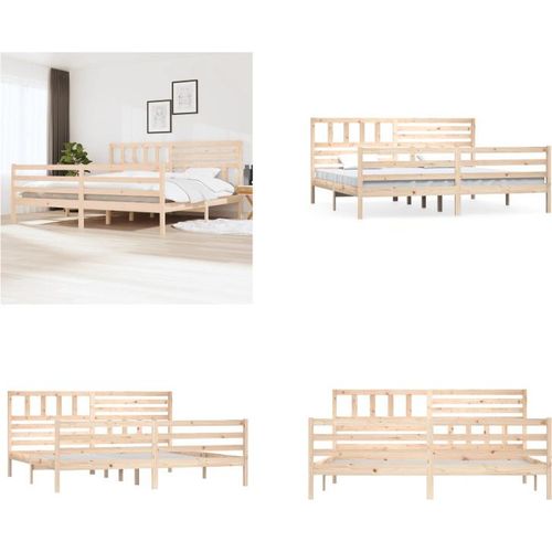 vidaXL Massivholzbett 200x200 cm - Bettrahmen - Bettgestell - Bett - Massivholzbettrahmen