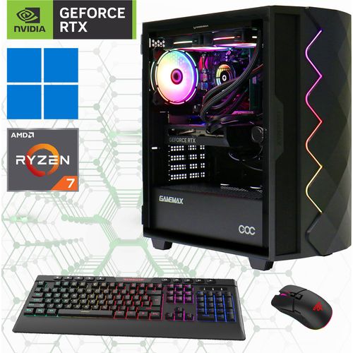 GAMEMAX Gaming-PC Diamond BK 7227 Ryzen 7 7700X Wasserkühlung 32GB DDR5 RAM 2TB SSD RTX 4070 Super Windows 11