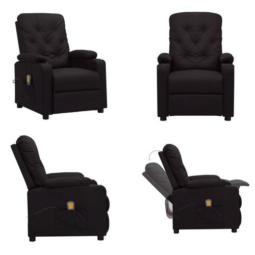 vidaXL Massagesessel Schwarz Kunstleder - Massagesessel - Massage Sessel - Massage TV-Sessel - Massage Fernsehsessel