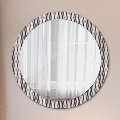 Spiegel - Mirror zum Wandspiegel Schlafzimmer – Schminkspiegel- geometrisch Punkte Muster- Ø90cm