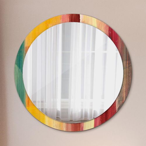 Spiegel - Mirror zum Wandspiegel Schlafzimmer – Schminkspiegel- abstrakt Gemälde- Ø100cm