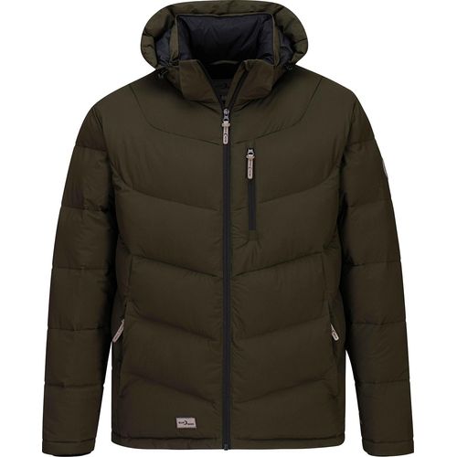 Blue Wave Herren Steppjacke Jesper - Jacke gesteppt mit abhnehmbarer Kapuze in Oliv Größe 4XL