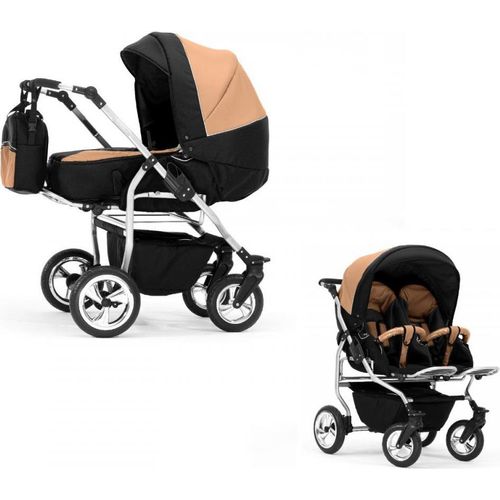 Zwillingskinderwagen 2 in 1 Duo Twin inkl. Sportsitze - 11 Teile - in 20 Farben
