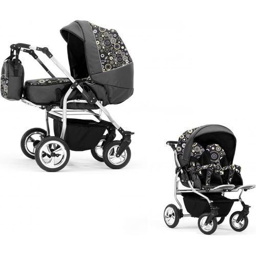 Zwillingskinderwagen 2 in 1 Duo Twin inkl. Sportsitze - 11 Teile - in 20 Farben