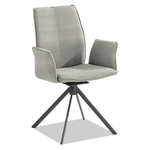 Gartenstuhl Portofinox 58x58 Drehbar Olefin Beige Stativgestell Stahl Anthrazit
