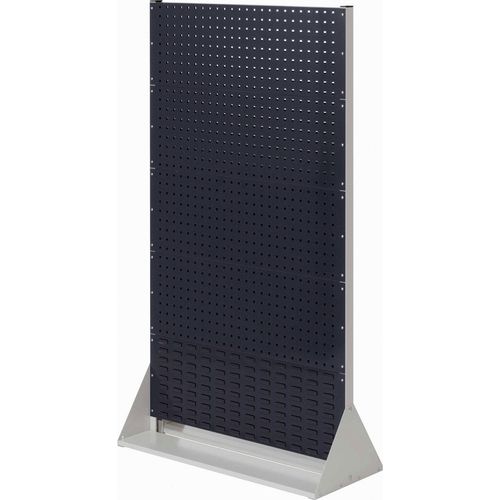 Kappes ®RasterPlan Stellwände doppelseitig Größe #5 - 8x Lochplatten 2x Schlitzplatten Anthrazitgrau RAL 7016