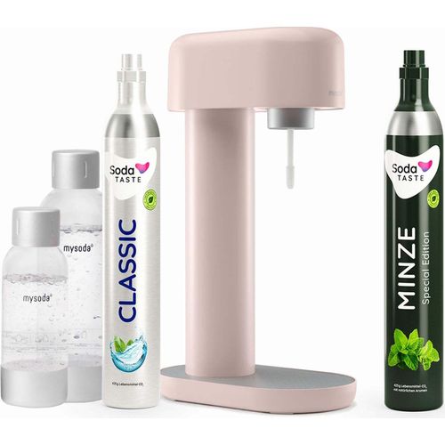 Sparangebot: Ruby Wassersprudler (Rosa) + CO2-Zylinder Minze