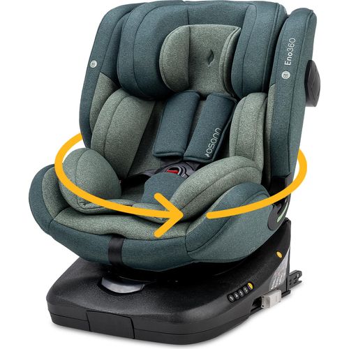 Osann Eno360 i-Size , drehbarer Kindersitz 40-150 cm, Reboarder mit Isofix und Top-Tether – Universe Green