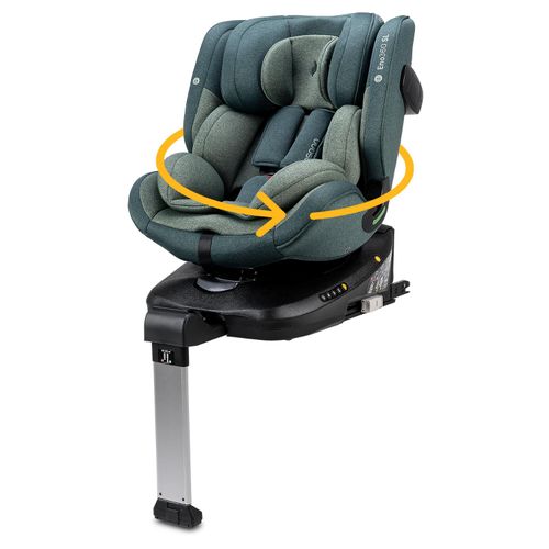 Osann Eno360 SL i-Size , drehbarer Kindersitz 40-150 cm, Reboarder mit Isofix und Standfuß – Universe Green