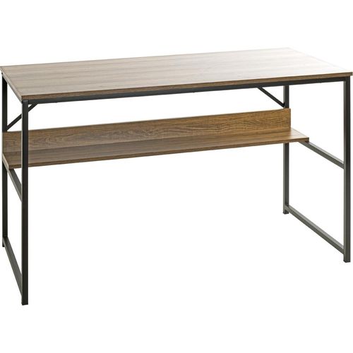 Schreibtisch >23898< in schwarz-eiche - 120x74x60cm (BxHxT)