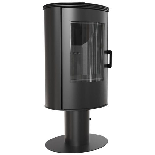 Kaminofen aus Stahl KRATKI AB S/N/O/DR drehbar Ø 150 8 kW schwarz Verkleidung