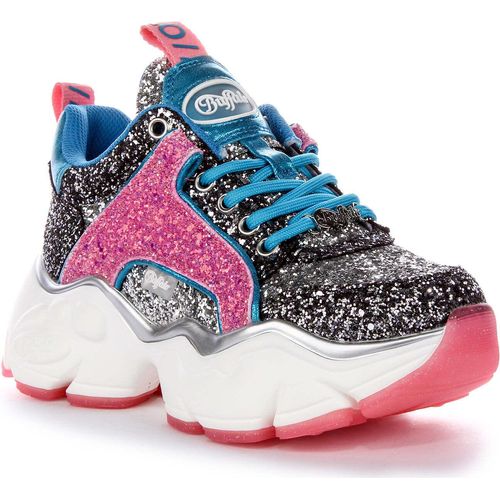 Buffalo Binary Glam DamenVeganPlateauschuhe in Pinkmulti – 6 UK - 39 EU - 8,5 US / Rosamulti