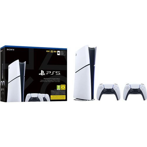 PlayStation 5 Digital Edition (Modellgruppe - Slim) + 2 DualSense Controller Bundle