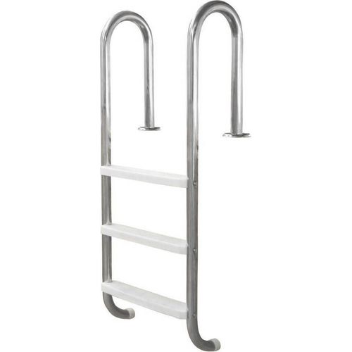 Pool Einbauleiter ENG 120 cm | 3-stufig | V2A Edelstahl Leiter mit Kunststoffstufen