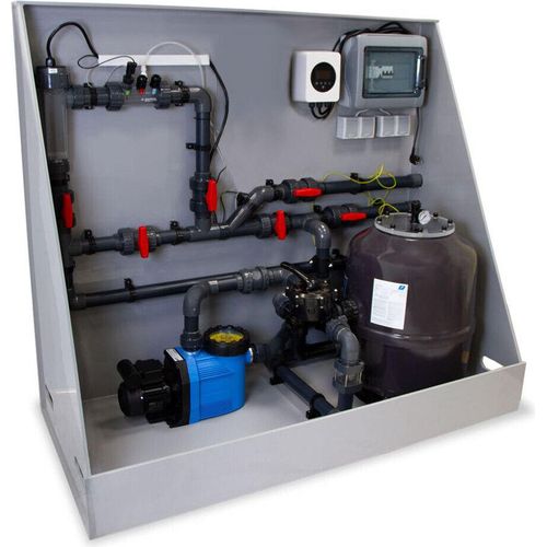 Pool Technikwand Grundset | ohne Dosieranlage | komplett montiert