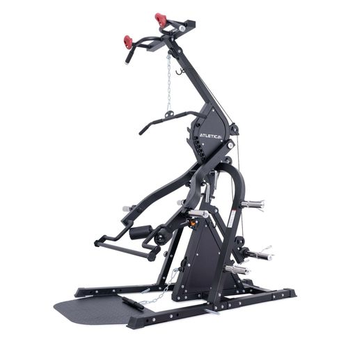 ATLETICA Triton | Multigym Triplex Station | Basic Model | Ganzkörpertraining auf kompakten Raum | Latzug Station mit Klimmzugstange