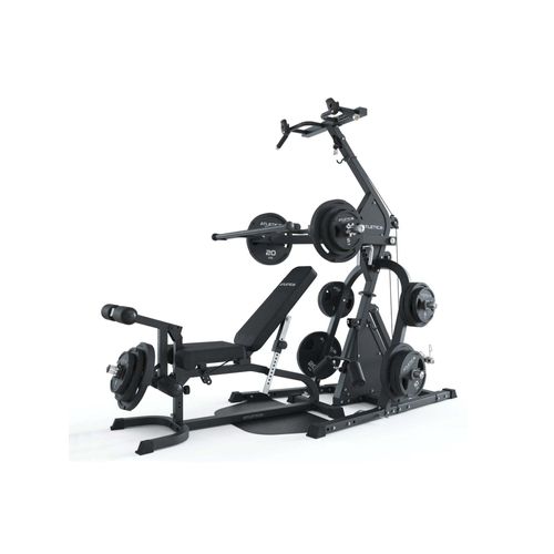 ATLETICA Triton | Multigym Triplex Station | Model Combat ( mit X-Bench ) | Ganzkörpertraining auf kompakten Raum | Latzug Station mit Klimmzugstange