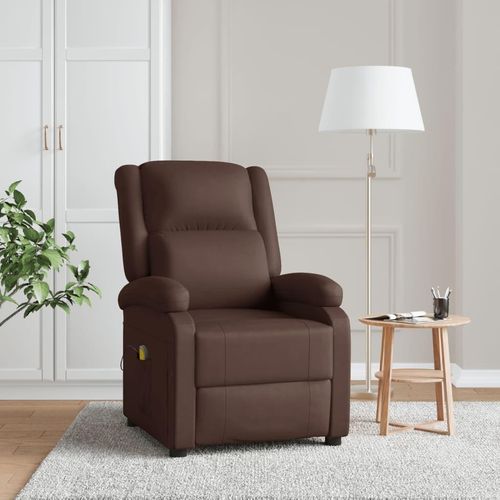 Massagesessel Braun Kunstleder 348463
