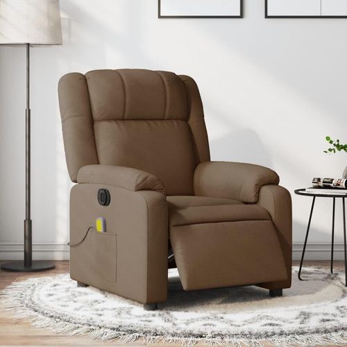 Massagesessel Elektrisch Braun Stoff , Klassische Sessel 2024 Neu