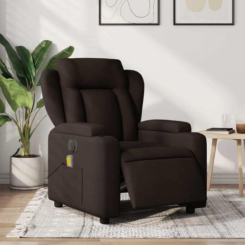 Massagesessel Fernsehsesel Elektrisch Dunkelbraun Stoff 3204475