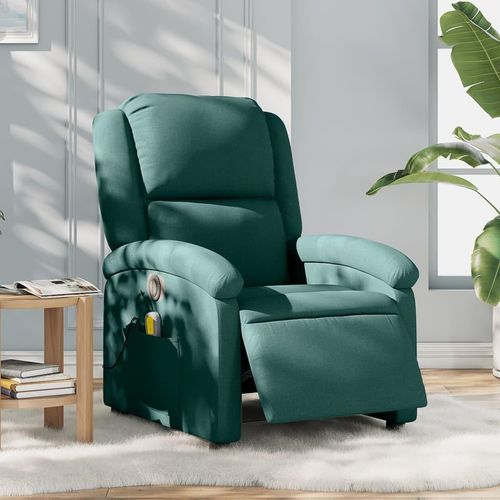 Massagesessel Fernsehsesel Elektrisch Dunkelgrün Stoff 3204158