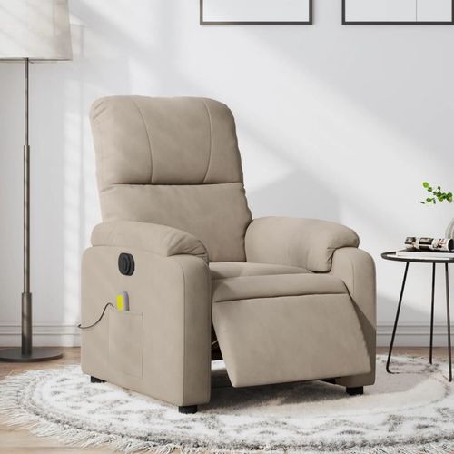 Massagesessel Fernsehsesel Elektrisch Taupe Mikrofasergewebe 3204922