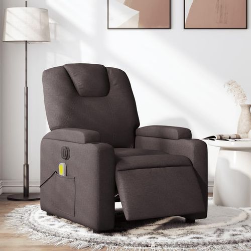 Massagesessel Fernsehsesel Elektrisch Dunkelbraun Stoff 3204361