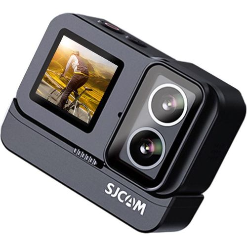 SJCAM SJ20 Action-Kamera, 4K Ultra HD, 20 MP, wasserdicht, verwacklungsfrei, mit 2,0-Zoll-Touch-Control-Bildschirm, Dual-Bildschirm, 40 m wasserdicht, 135¡ã Weitwinkel, unterstuetzt Live-Streaming mit externen Akku-wasserdichten Gehaeuseadaptern