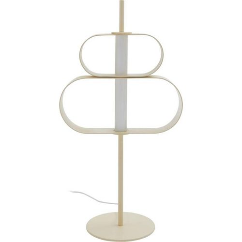 Lucande LED-Tischleuchte Audrina, beige, Metall, dimmbar