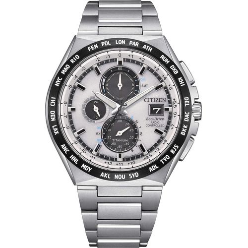 Chronograph Citizen Versilbert/Stahl Kollektion Radio Controllati - mann