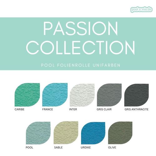 Poolinnenfolie PASSION-Kollektion | Rolle einfarbig POOL