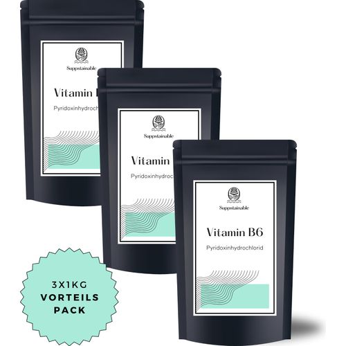 Vitamin B6 (Pyridoxinhydrochlorid) Pulver – 3kg (3X1kg)