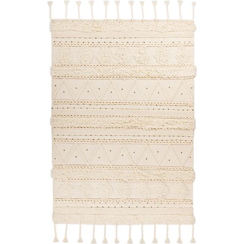 Teppich ></noscript>Bohist< in Creme - 290x200 (LxB)