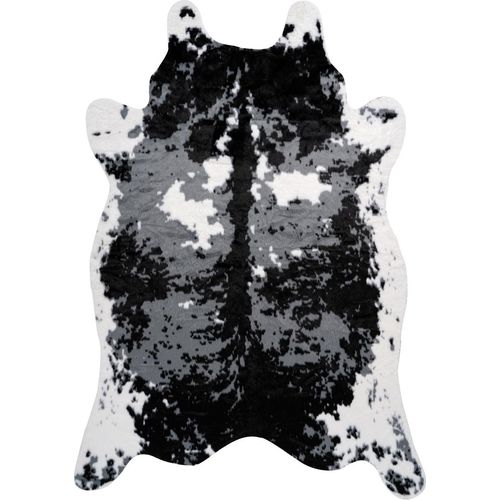 Teppich ></noscript>Desert< in Schwarz / Weiß, 100% Polyester - 230x160cm (LxB)