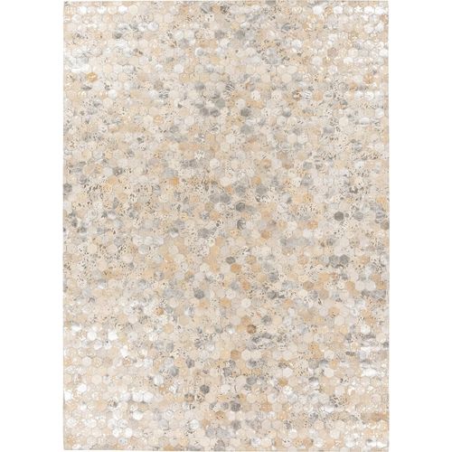 Teppich ></noscript>Lavin< in Silber, 100% Leder - 170x120cm (LxB)