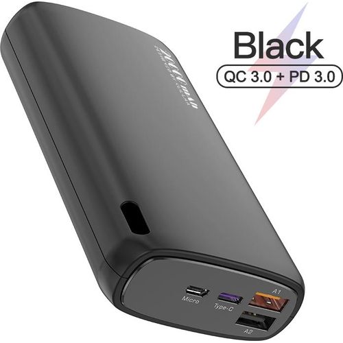 18w Schnelllade Power Bank 20000 Mah Portable Mobiltelefon Externe Batterie Powerbank Schwarz
