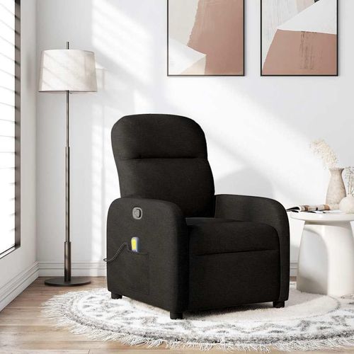 Massagesessel Schwarz Stoff - Fernseh- & Relaxsessel 4015534