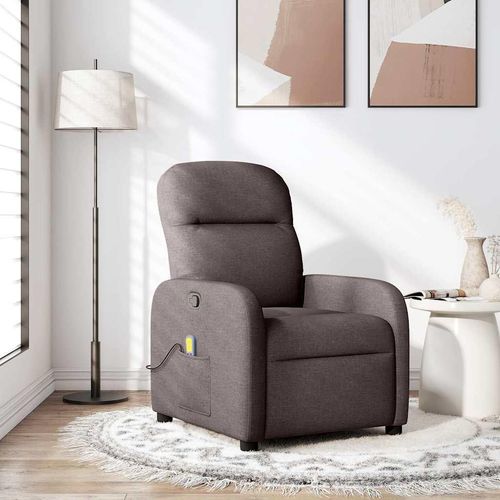 Massagesessel Dunkelbraun Stoff - Fernseh- & Relaxsessel 4015537