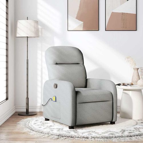 Massagesessel Wolkengrau Stoff - Fernseh- & Relaxsessel 4015541