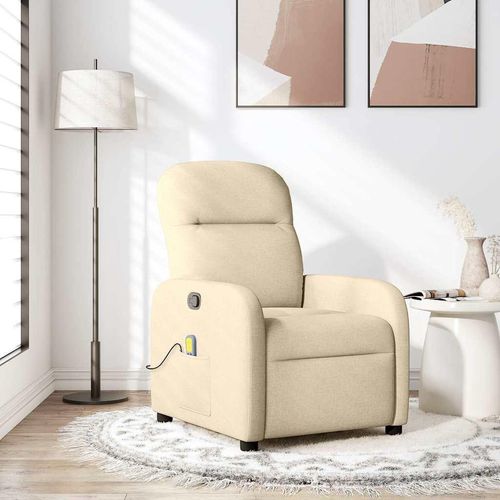 Massagesessel Creme Stoff - Fernseh- & Relaxsessel 4015540