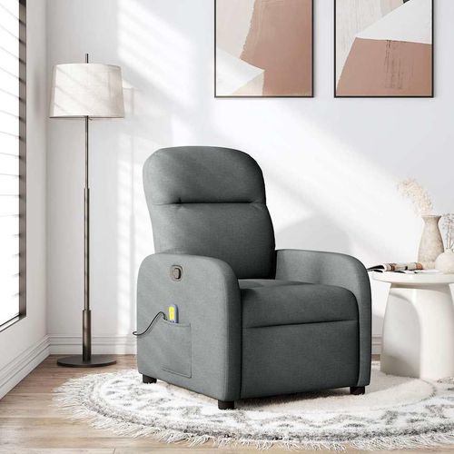Massagesessel Dunkelgrau Stoff - Fernseh- & Relaxsessel 4015533