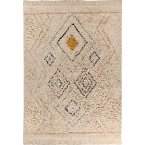 Teppich ></noscript>Mylen< in Creme / Multi, 100% Baumwolle - 290x200cm (LxB)
