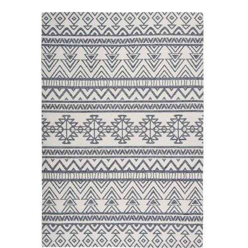 Teppich ></noscript>Yoga< in Anthrazit / Elfenbein, 100% Polyester - 230x160cm (LxB)