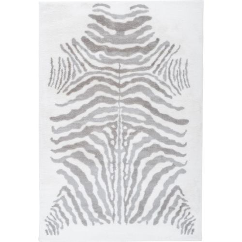 Teppich ></noscript>Rabbit Animal< in Grau / Weiß, 100% Polyester - 230x160cm (LxB)