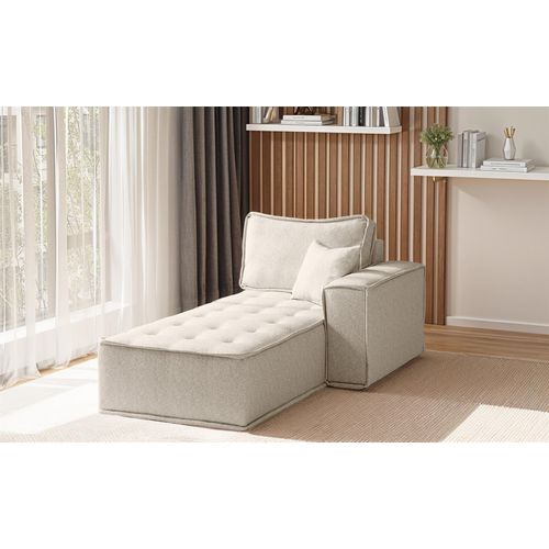 Ottomane Modul SANDE Stoff Alpine Beige Seite Rechts