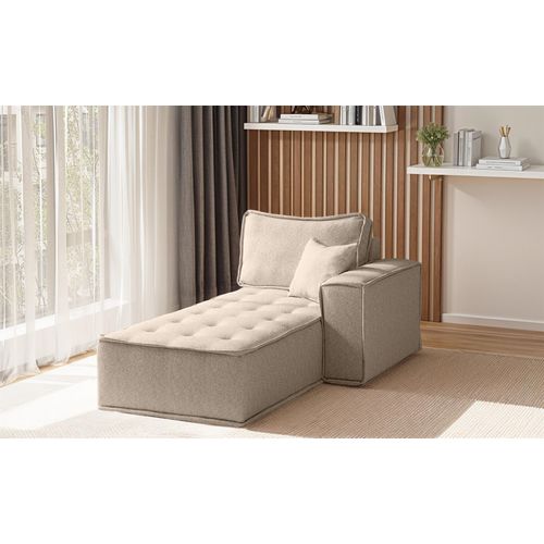 Ottomane Modul SANDE Stoff Alpine Toffee Seite Rechts